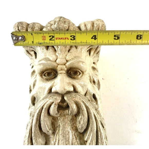 Vtg Green Man Forest Wizard Sculpture Wall Art Accents Unltd Renaissance Boho - Picture 9 of 10